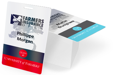 ID004 is a 3 x 5 inch badge, ideal for access or event badges
